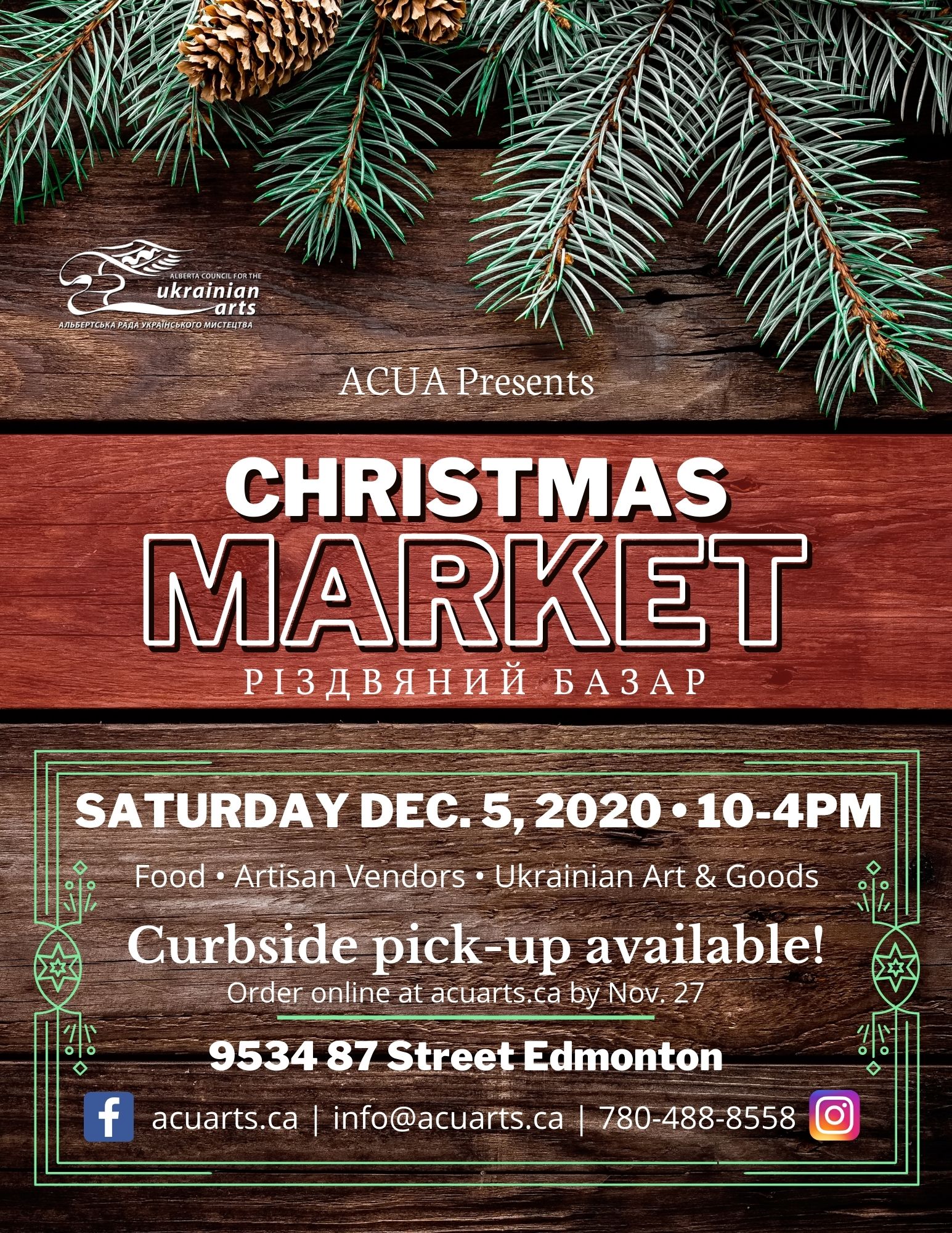 Christmas Market 2020 Alberta Council for the Ukrainian Arts